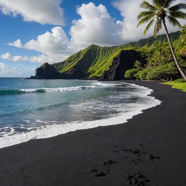 Quelles croisières offrent des excursions pour découvrir les plages de sable noir en Hawaï?